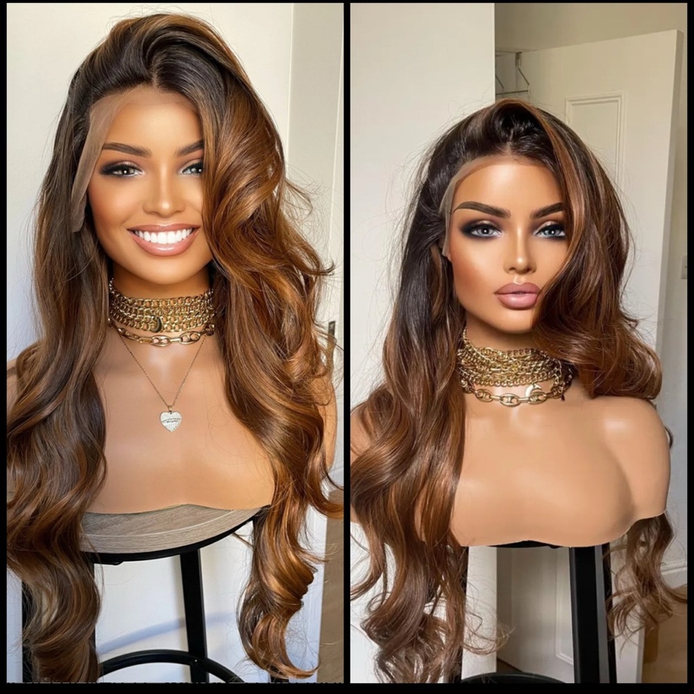 Human Hair Blended Lace Front Wig - Picture 3 of 11